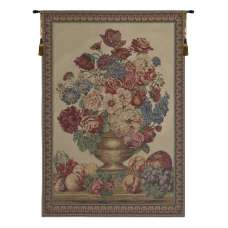 Vase on Beige Mini European Tapestry
