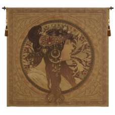 Muchas Donna Orechini Square European Tapestry Wall Hanging