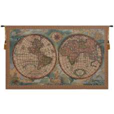 Antique Map I Italian Wall Hanging Tapestry
