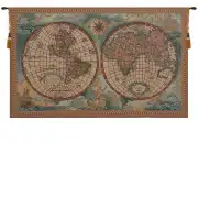 Antique Map I Italian Tapestry - 42 in. x 24 in. Cotton/Viscose/Polyester by Charlotte Home Furnishings