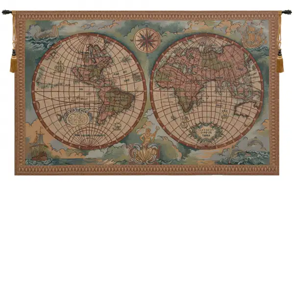 Antique Map I Italian Wall Tapestry