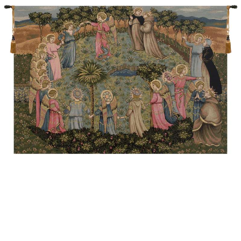Roundance of Saints Italian Tapestry Wall Hanging