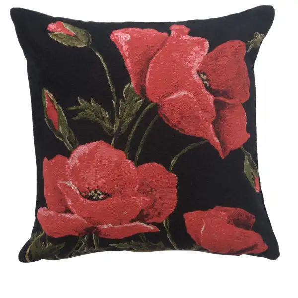 Poppies Small Belgian Sofa Pillow Cover