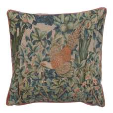 A Pheasant In A Forest Small Decorative Tapestry Pillow
