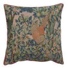 A Pheasant In A Forest Large French Tapestry Cushion