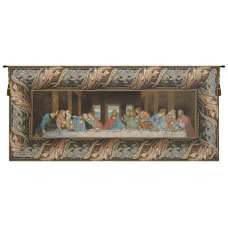 The Last Supper Italian with Border Italian Tapestry Wall Hanging