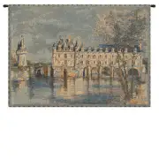 Chenonceau Castle Small Belgian Tapestry Wall Hanging - 19 in. x 14 in. Cotton/Viscose/Polyester by Charlotte Home Furnishings