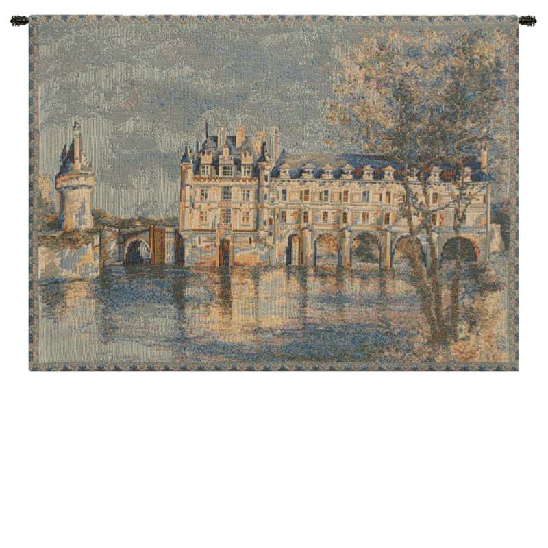 Chenonceau Castle Small European Tapestry Wall Hanging