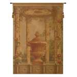 Urn with Columns Brown European Tapestry Wall Hanging