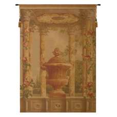 Urn with Columns Brown European Tapestry