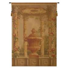 Urn with Columns Brown European Tapestry Wall Hanging