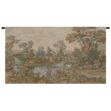 Swan in the Lake Small No Border Italian Wall Hanging Tapestry