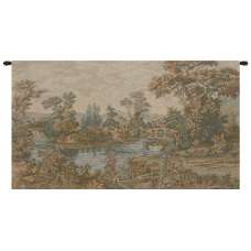 Swan in the Lake Small No Border Italian Tapestry Wall Hanging