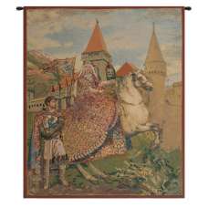 Sir Lancelot and Guinevere Belgian Tapestry