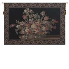 The Vase in Black Tapestry Wall Hanging
