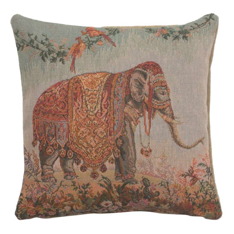Elephant I Small French Tapestry Cushion