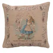 The Pack Of Cards Cushion - 14 in. x 14 in. Cotton by John Tenniel