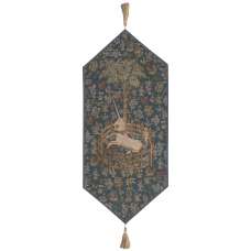 Licorne Captive Bleu Small French Tapestry Table Runner