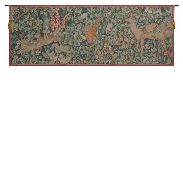 Rabbit, Pheasant, And Doe French Wall Art Tapestry at Charlotte Home Furnishings Inc