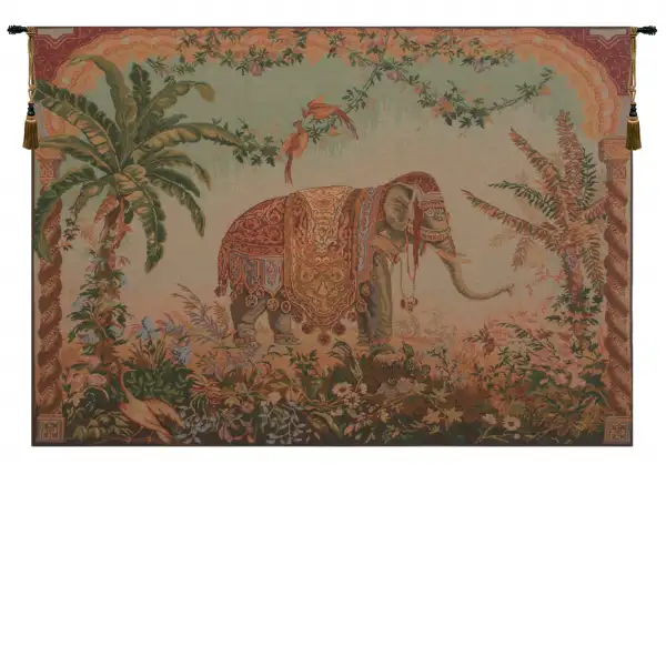 Royal Elephant Large French Wall Art Tapestry at Charlotte Home Furnishings Inc
