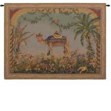 The Camel Large with Border French Tapestry Wall Hanging