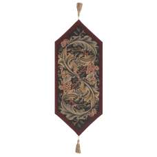 William Morris Red Small French Tapestry Table Runner