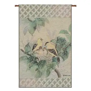 Nature's Harmony Finch Wall Tapestry Banner