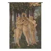 Tre Grazie Italian Tapestry - 26 in. x 38 in. cotton/viscose/Polyester by Sandro Botticelli
