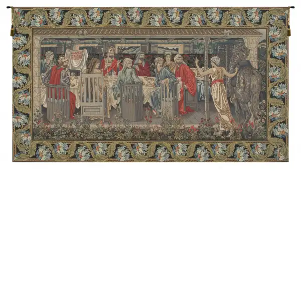The Round Table With Border Belgian Wall Tapestry