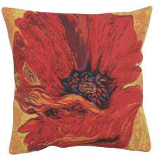 Poppy Red II Belgian Cushion Cover