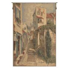 French Town Steps European Tapestry