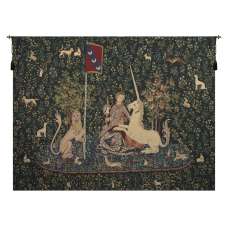 Lady and the Mirror Dark Belgian Tapestry