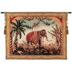 The Elephant Large with Border European Tapestry Wall hanging
