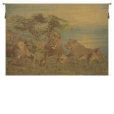 Lions Pride European Tapestry Wall Hanging