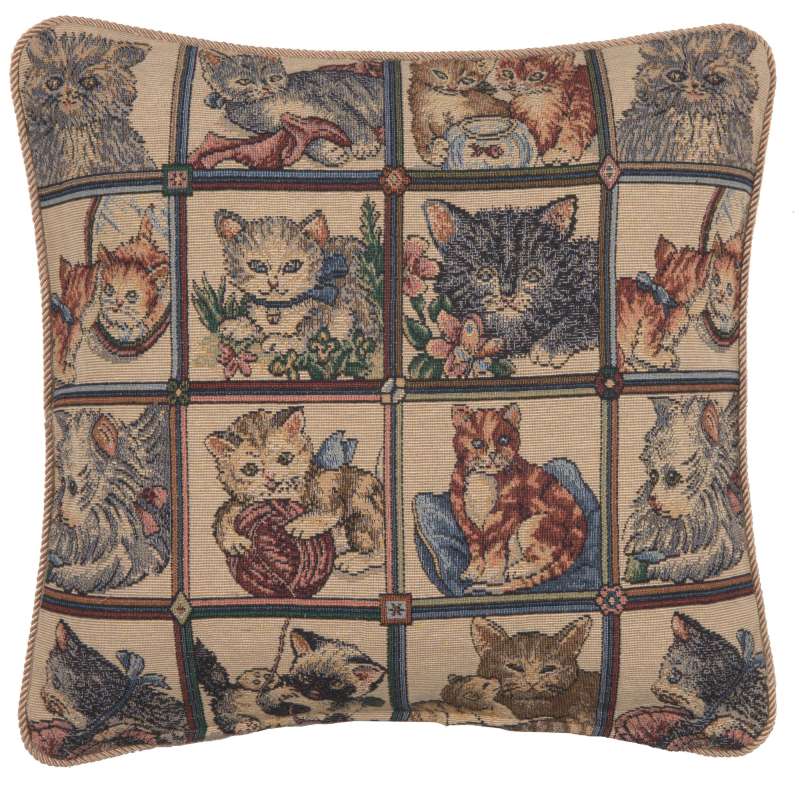 The Many Cats Italian Tapestry Cushion