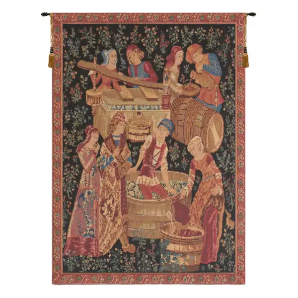 Charlotte Home Furnishing Inc. Belgium Tapestry - 17 in. x 25 in. | The Wine Press I