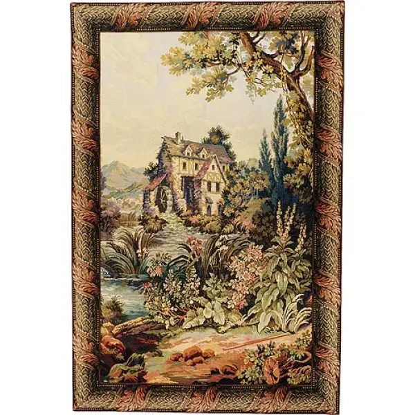 Old Mill Vertical Wall Tapestry