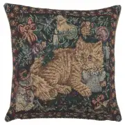 Cats Holiday Italian Cushion - 15 in. x 15 in. Cotton by Charlotte Home Furnishings