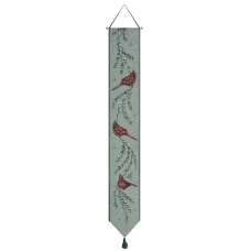 Three Winter Robins Bell Pull Tapestry