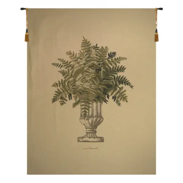Fern Beige Large Belgian Wall Tapestry