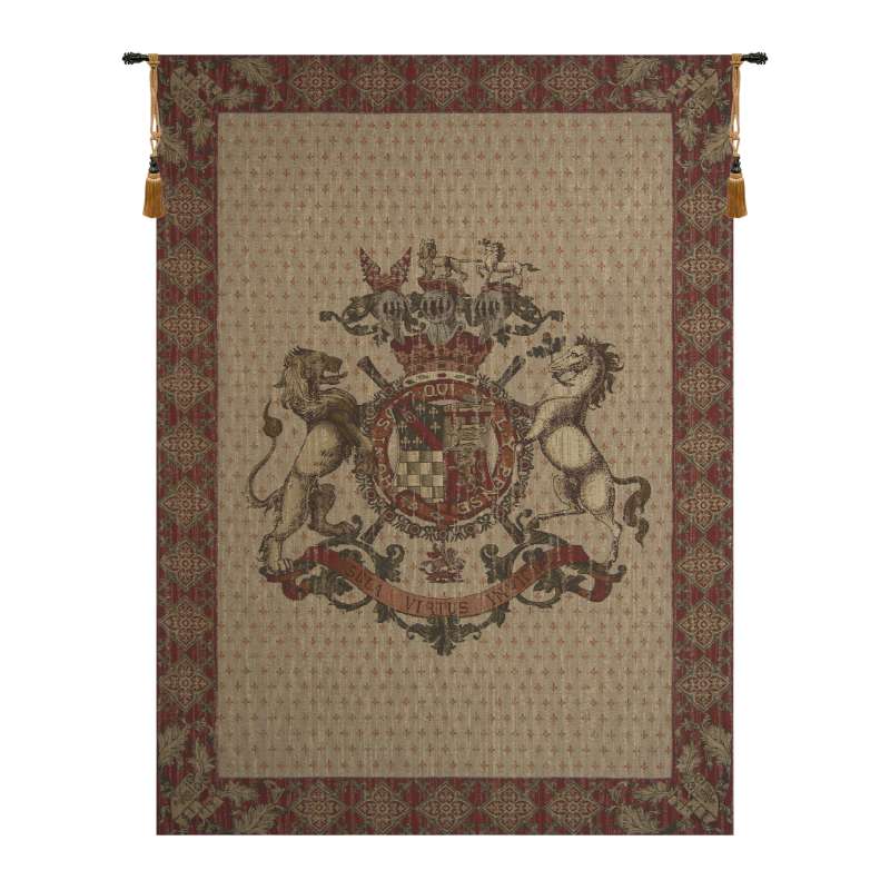 Honni Soit Qui Mal Y Pense Beige European Tapestry