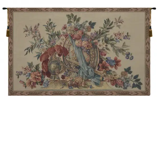 Shield and Sword Beige Italian Wall Tapestry