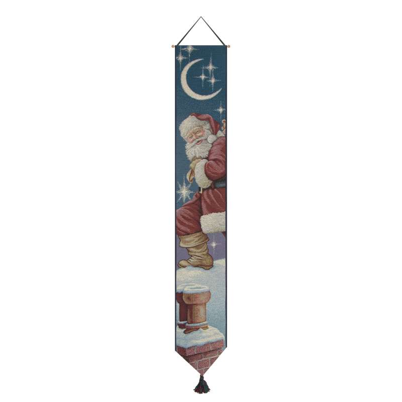 Santa's Coming Tapestry Bell Pull