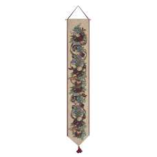 40" HUMMINGBIRDS Floral Bell Pull Tapestry Wall Hanging 