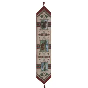 Rustic Retreat with Red Tassels Tapestry Table Mat