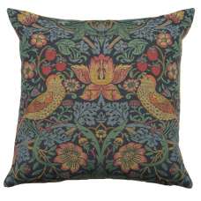 Strawberry Thief A Blue by William Morris European Cushion Cover