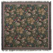 Golden Lily by William Morris Belgian Throw