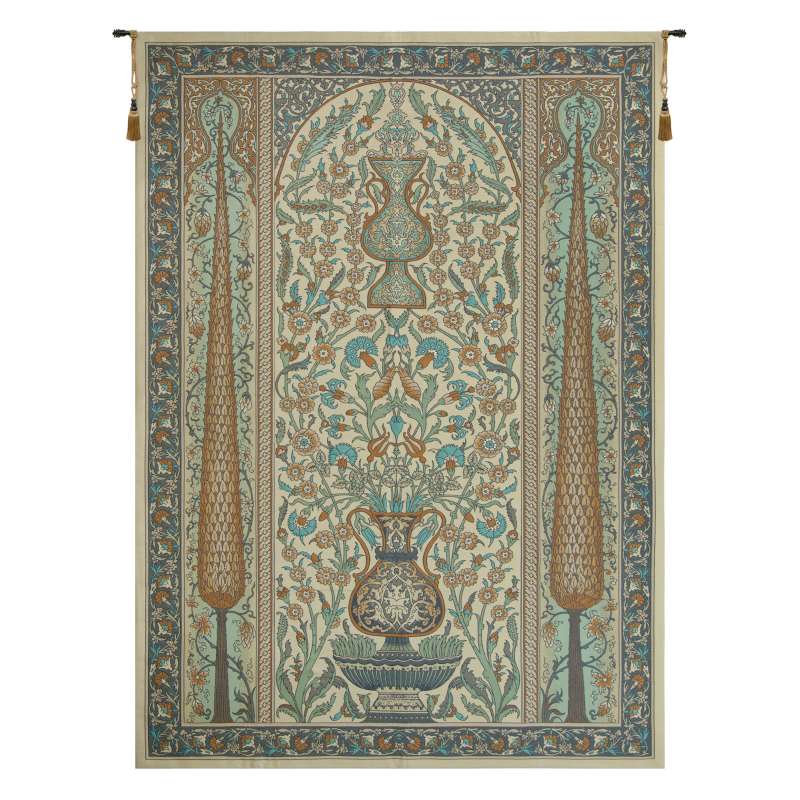 Bright Floral with Urns European Tapestry