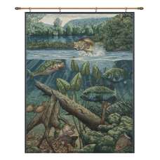 Fishin' Hole with Looped Brown Rod Fine Art Tapestry