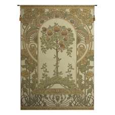 Rose Bush Beige European Tapestry Wall Hanging